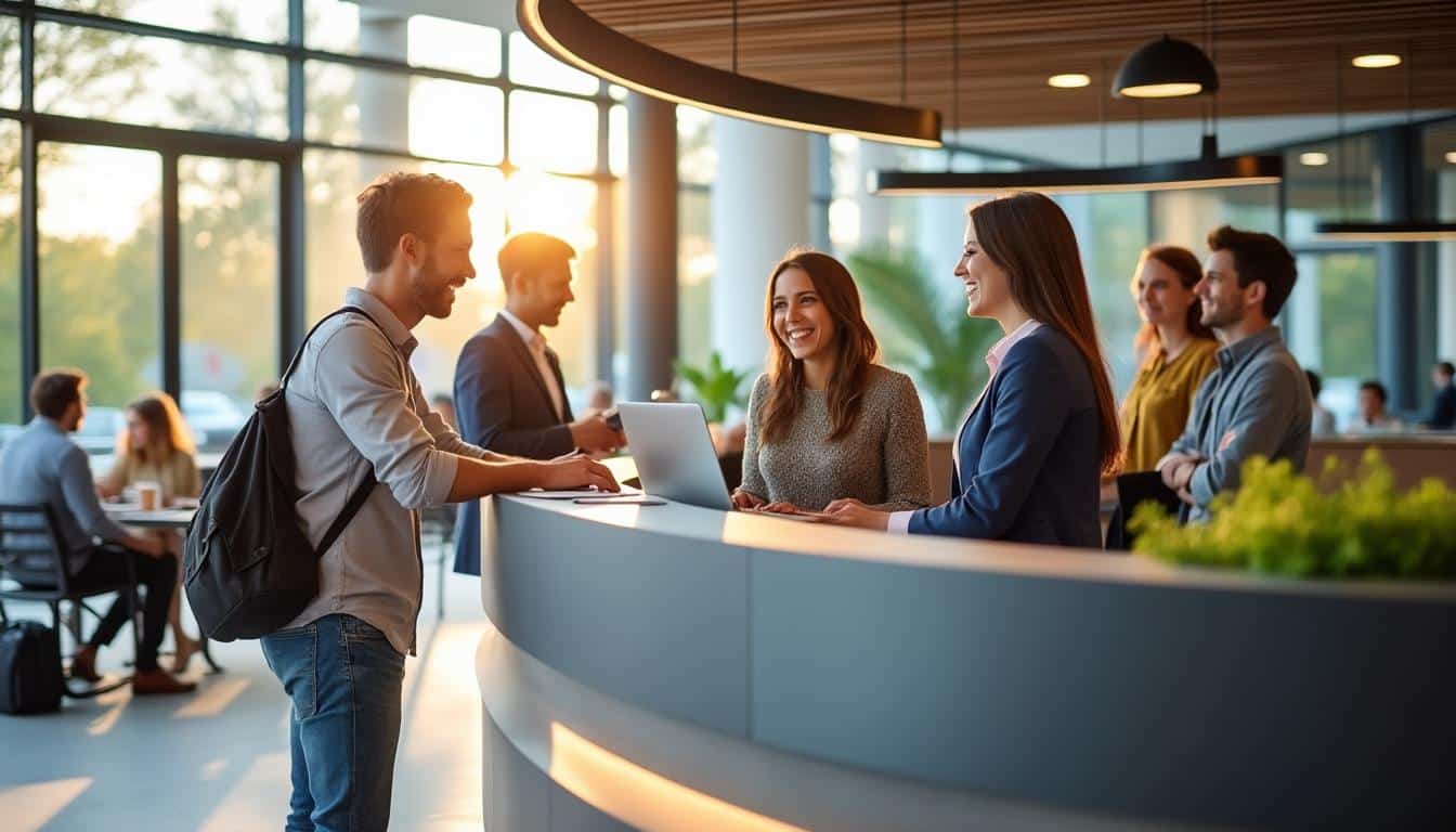 Illustration: Pourquoi choisir la bonne taille de banque d’accueil pour accueillir clients et visiteurs